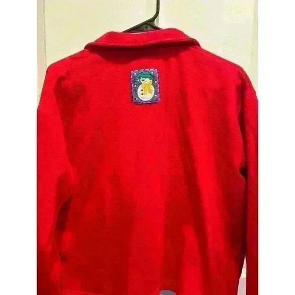 Vintage Baxter Wells Snowman Red Sweater SZ LG - Picture 3 of 4